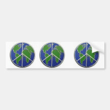 Paz Bumpersticker da terra Adesivos