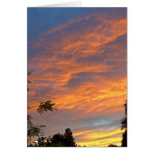 Paz do por do sol cartões