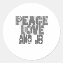 peace_love, e jB Adesivo Em Formato Redondo