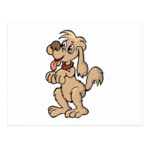 Pedido do cão cartão postal