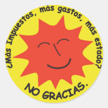 Pegatina Más Impuestos-Gastos-Estado  No Gracias