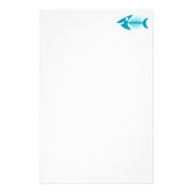 Peixe desenho em espinha pescas bones papéis personalizados