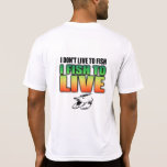 Peixes a viver design do desempenho w/Front Tshirt