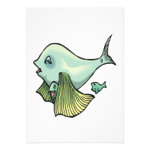 Peixes de Momma Convite Personalizado