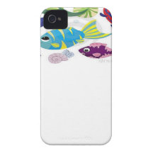 peixes lindinhos capa de iPhone 4 Case-Mate