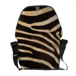 Pele da listra da zebra do falso bolsa mensageiro