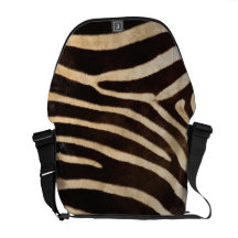 Pele da listra da zebra do falso bolsa mensageiro