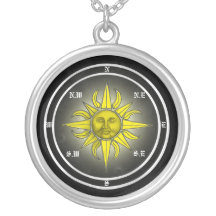 Pendente do compasso de Sun Colares Personalizados