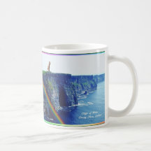 Penhascos bonitos de Moher Ireland Caneca