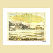Península do Belvedere, Marin County, CA 1890. Car posters