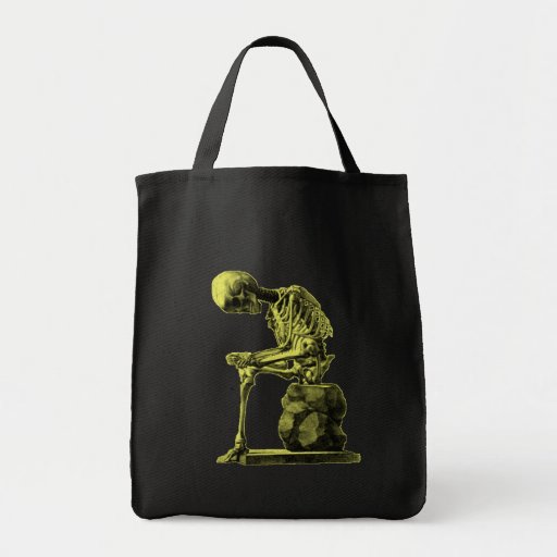 Pensador do esqueleto do vintage bolsas