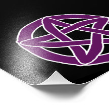 Pentacle roxo do divertimento impressão fotográficas