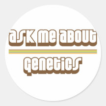 Pergunte-me sobre a genética adesivos redondos