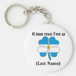 Personalizado beije-me que eu sou um chaveiro de A