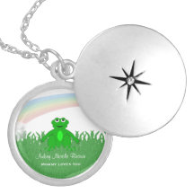 Personalizado: Locket bonito do sapo Colares Personalizados