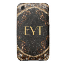 Personalize este design perlado vintage da bolsa capas iPhone 3 Case-Mate