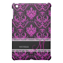 Personalize o damasco roxo & preto elegante do vin