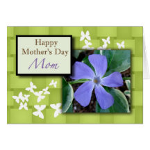 Pervinca feliz da mamã do dia das mães floral cartao