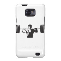 Pesos de levantamento do Weightlifter retros Capas Para Galaxy S2
