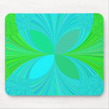 Pétalas abstratas do verde azul de Mousepad