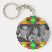 photoframe extravagante do verde amarelo chaveiro