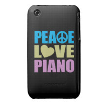 Piano do amor da paz iPhone 3 capa