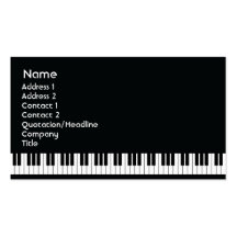 Piano - negócio modelos cartões de visita