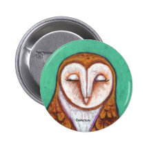 Pin da coruja de celeiro botons