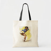 Pin ocidental da vaqueira de Gil Elvgren do vintag Bolsa Para Compras