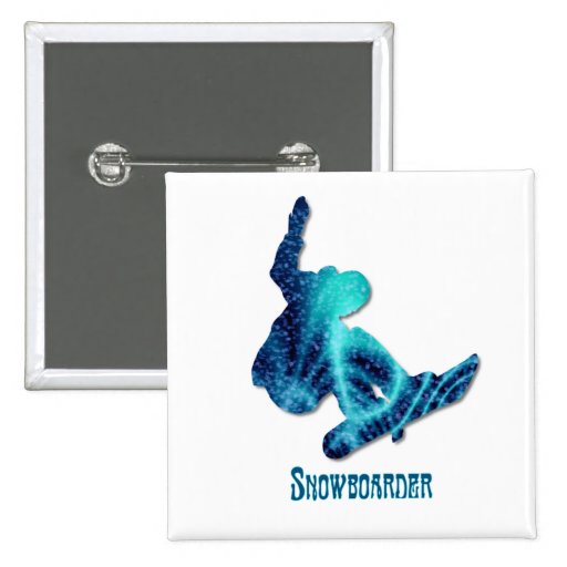 Pin quadrado do Snowboarder Botons