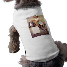 Pin retro da enfermeira de Gil Elvgren do vintage  Camisa Para Cães