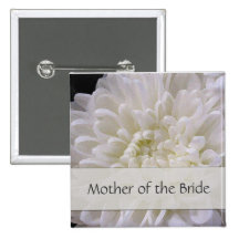 Pin Wedding branco para a mãe da noiva Botons