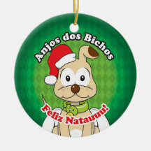 Pingente de Natal Anjos dos Bichos Enfeite
