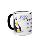 pinguim do sono que sonha sobre o copo de chá dos  canegas