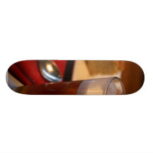 Pinta da cerveja com algum pão skates