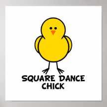 Pintainho da dança quadrada posteres