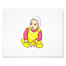 pintinho humano do amarelo do bebê e outfit.png impressão fotográficas