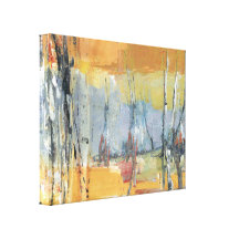 Pintura abstrata da arte da paisagem do inverno impressão em tela canvas