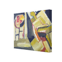 Pintura abstrata figurativa moderna impressão em tela canvas