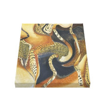 Pintura abstrata moderna pontilhada líquido impressão de canvas envolvida