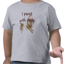 Pintura com a camisa do poo para crianças t-shirts