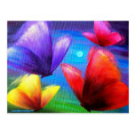 Pintura da arte da borboleta - multi cartão postal