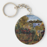 Pintura de Monet em seu jardim em Argenteuil Chaveiros