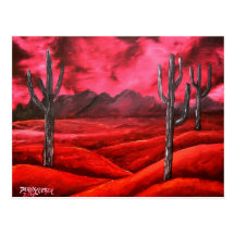 pintura de paisagem do sudoeste do óleo cartão postal