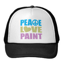 Pintura do amor da paz boné