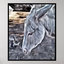 pintura do asno posteres