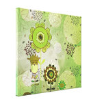 Pintura mural verde decorativa impressão esticado  impressão em canvas