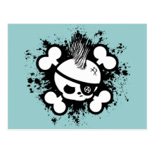 Pirata de Punkin Cartoes Postais