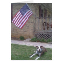 Pitbull Terrier Notecard Cartao