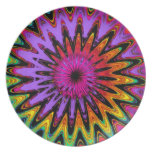 Placa colorida espiral moderna louça de jantar